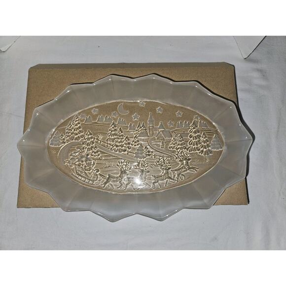 NIDB Mikasa "Silent Night" SA 958/347 Oval Crystal Glass Sweet Dish 12” - Picture 2 of 4